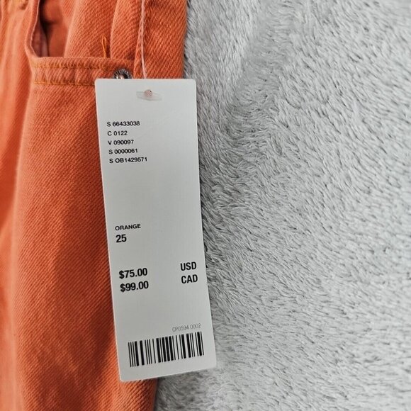 BDG The A-Wide Jean Jeans Womens 25 Orange Ombre Acid Wash Grunge High Rise NWT - Picture 6 of 16